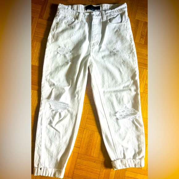 Alexander Wang Boyfriend Slack Cropped Denim Jeans - Picture 9 of 11